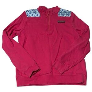 Vineyard Vines Quart Zip Pullover Sweatshirt Girls Large (14)